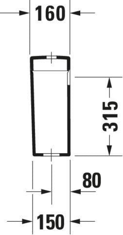 DURAVIT Spülkasten Happy D.2 mit WonderGliss, Anschluss unten links, weiß
