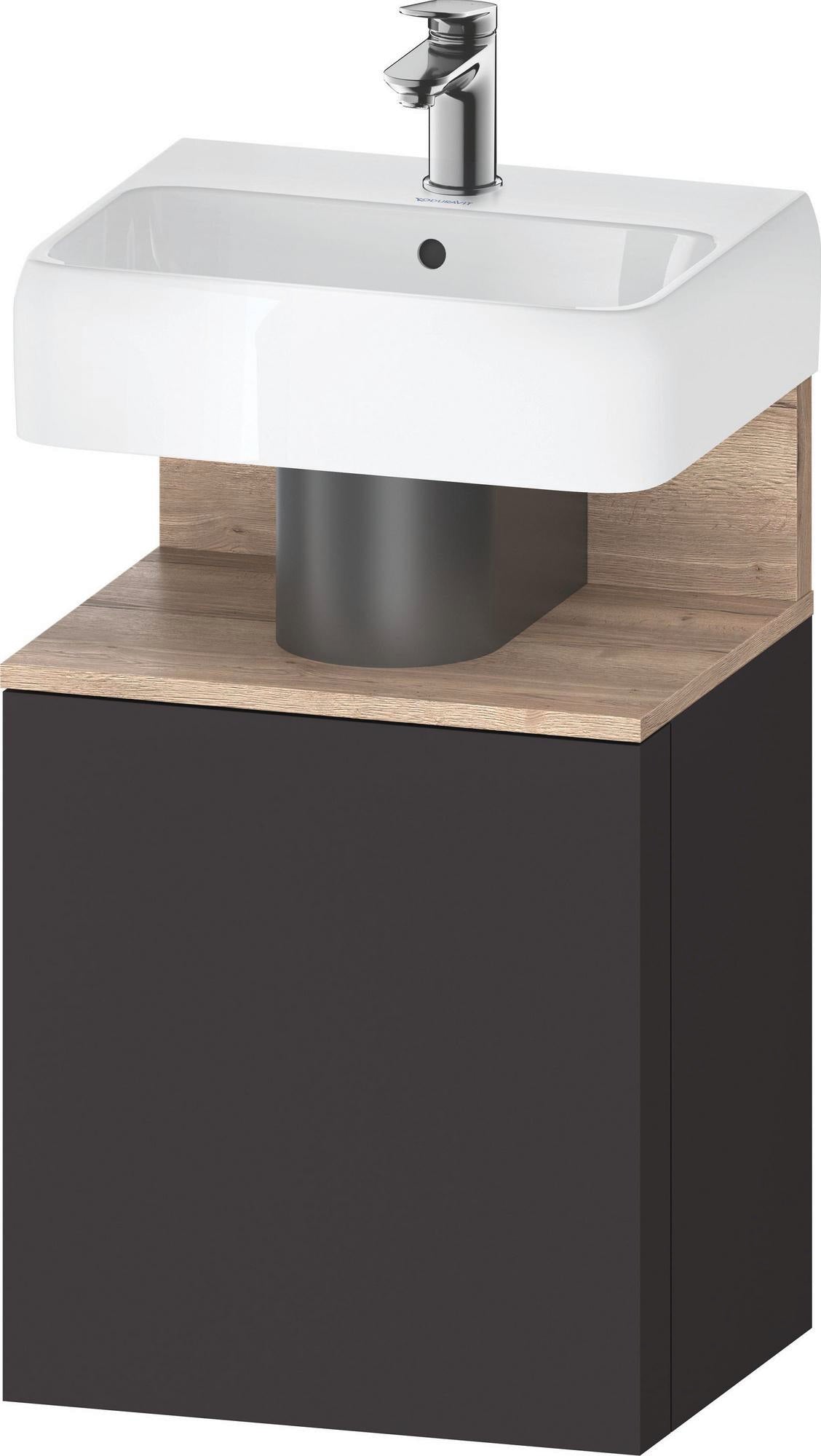 DURAVIT Qatego Waschtischunterbau 440 mm Eiche Terra Matt, 1 Tür links, Tip-On