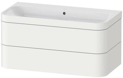 DURAVIT Waschtischset Happy D.2 Plus 2 Schubkästen 975x490 mm eiche hell taupe supermatt