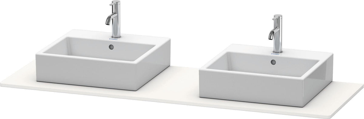 DURAVIT XSquare Konsole 1600 mm mit zwei Ausschnitten – Weiß Seidenmatt