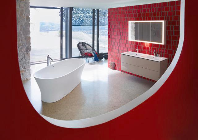 DURAVIT Cape Cod Whirlwanne 1855x885 mm freistehend mit Air-System, 1 Rückenschräge, Weiß Matt