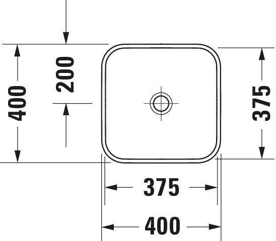 DURAVIT Aufsatzbecken Happy D.2 Plus 400 mm Weiß mit WonderGliss – ohne Überlauf, geschliffen