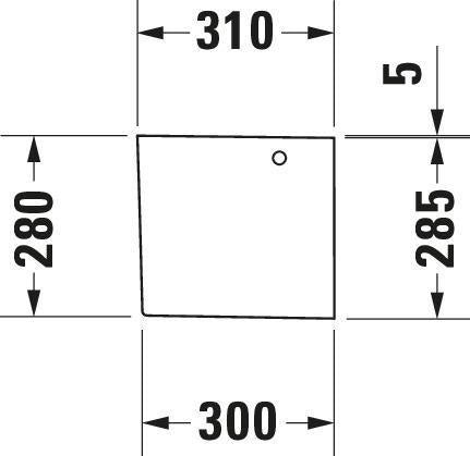 DURAVIT Halbsäule Happy D.2 – Sanitärkeramik weiß, 210 x 310 x 285 mm