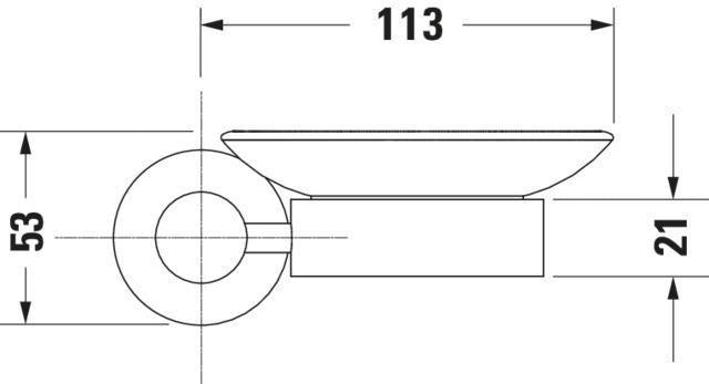 Duravit D-Code Seifenschale Pos Rechts Chrom – 120 x 137 x 53 mm, Eckmontage