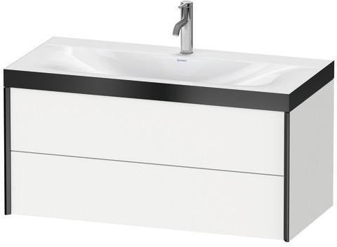 Duravit Möbelwaschtischset XViu 1000x480mm mit Unterbau, Nussbaum mitte und keramischer Ventilabdeckhaube