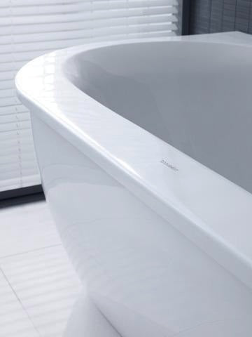 DURAVIT Darling New Badewanne 1900x900 mm Vorwand, weiß Acryl mit Gestell & 2 Rückenschrägen
