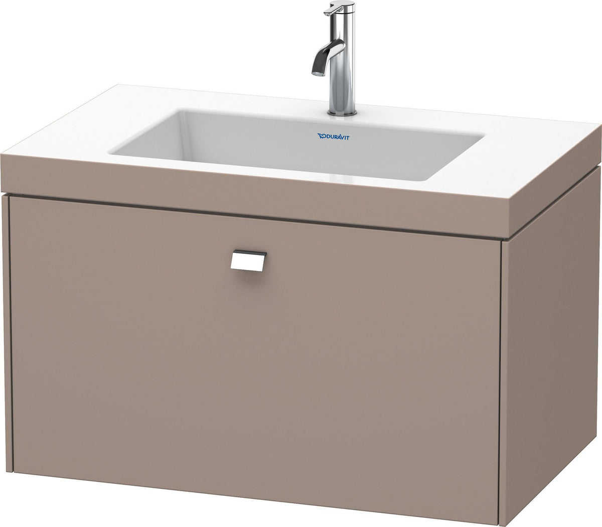 DURAVIT Brioso c-bonded Waschtischset 800 mm mit Unterschrank, 1 Auszug, betongrau matt