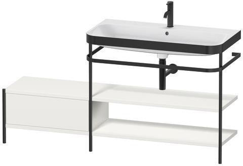 Duravit Waschtischset Happy D.2 Plus 1600x490mm Ein Hahnloch Taupe Supermatt