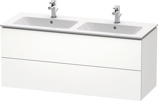 Duravit L-Cube Waschtischunterbau 1290 mm taupe supermatt mit Tip-On-Technik