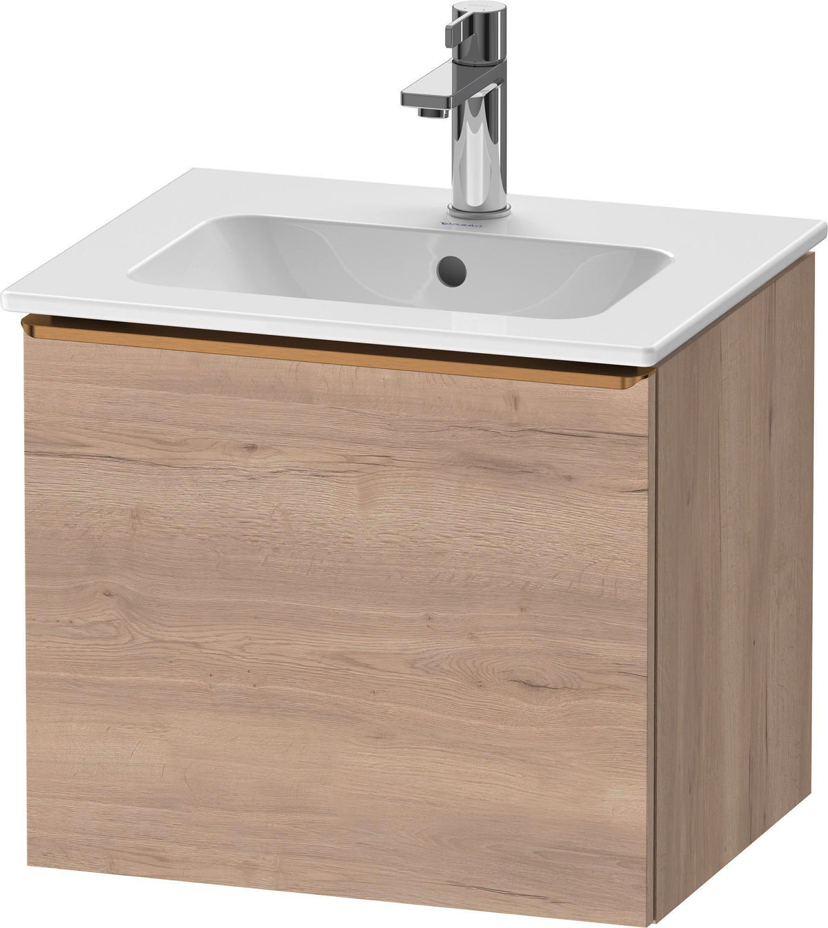 DURAVIT D-Neo Waschtischunterbau 510 mm Eiche Schwarz Matt mit Bronze Griff