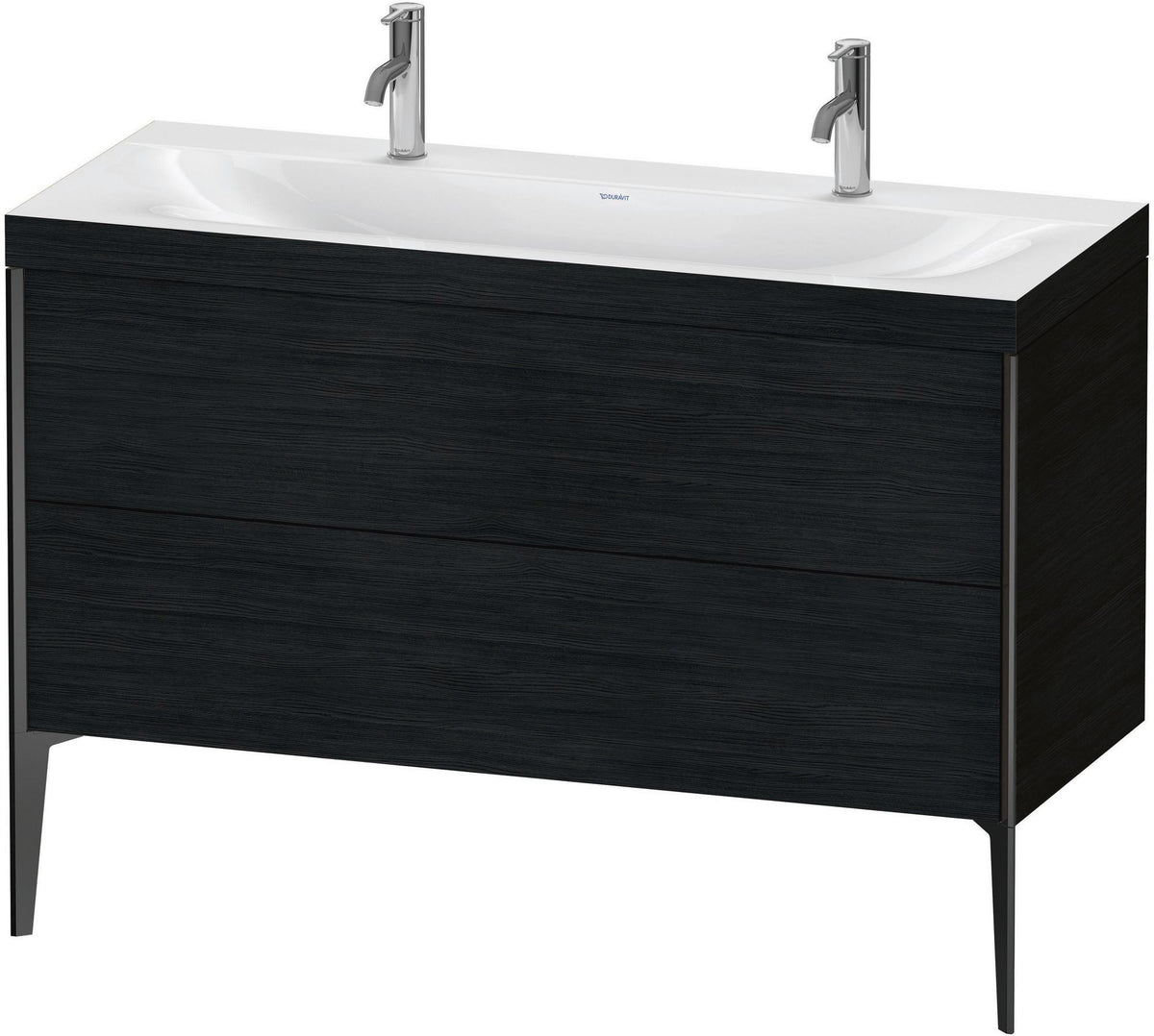 DURAVIT XViu c-bonded Waschtischunterbauset 1200 mm Eiche mit 2 Auszügen