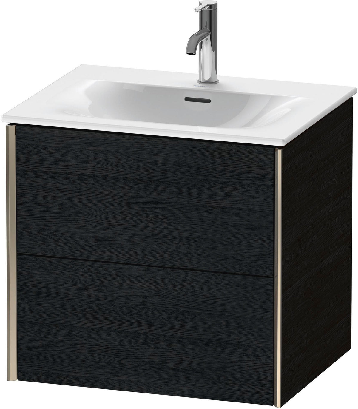 DURAVIT XViu Waschtischunterbau wandhängend 610 mm Eiche mit 2 Schubkästen und Tip-on Technik