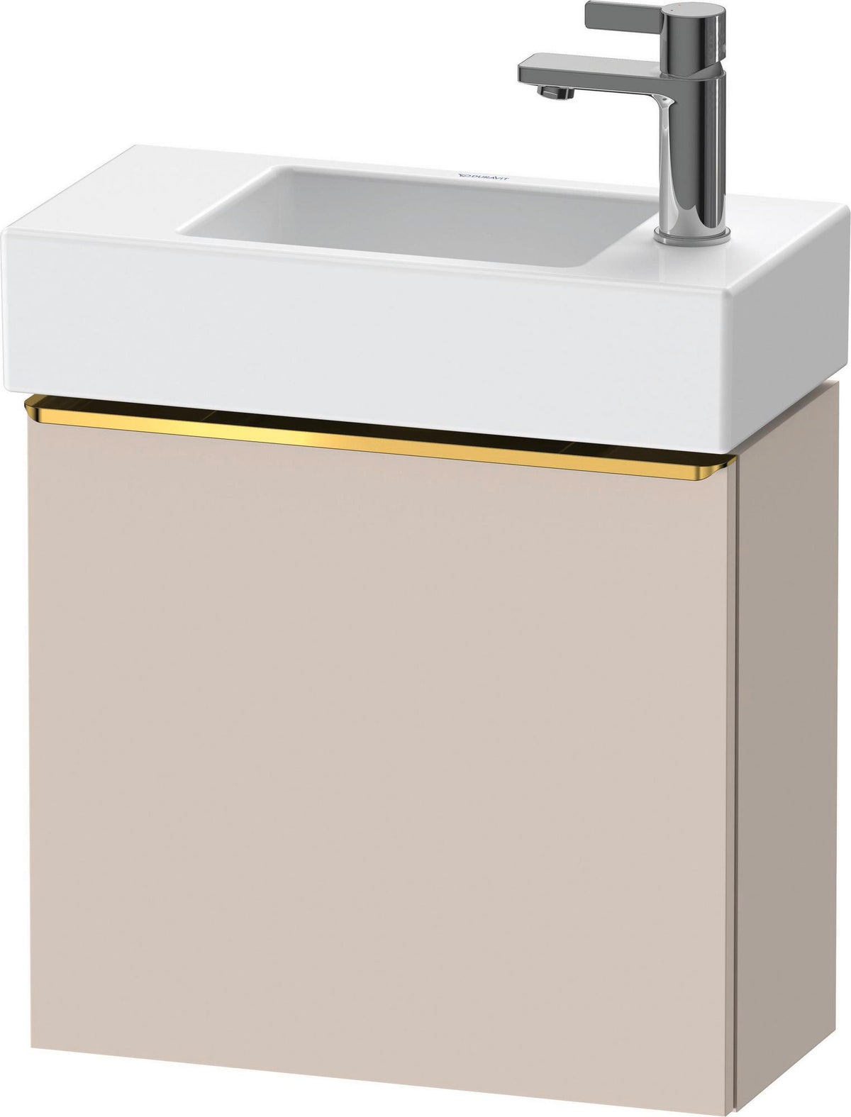 DURAVIT D-Neo Waschtischunterbau 484 mm Eiche Schwarz Matt, 1 Tür, Bronze Griff