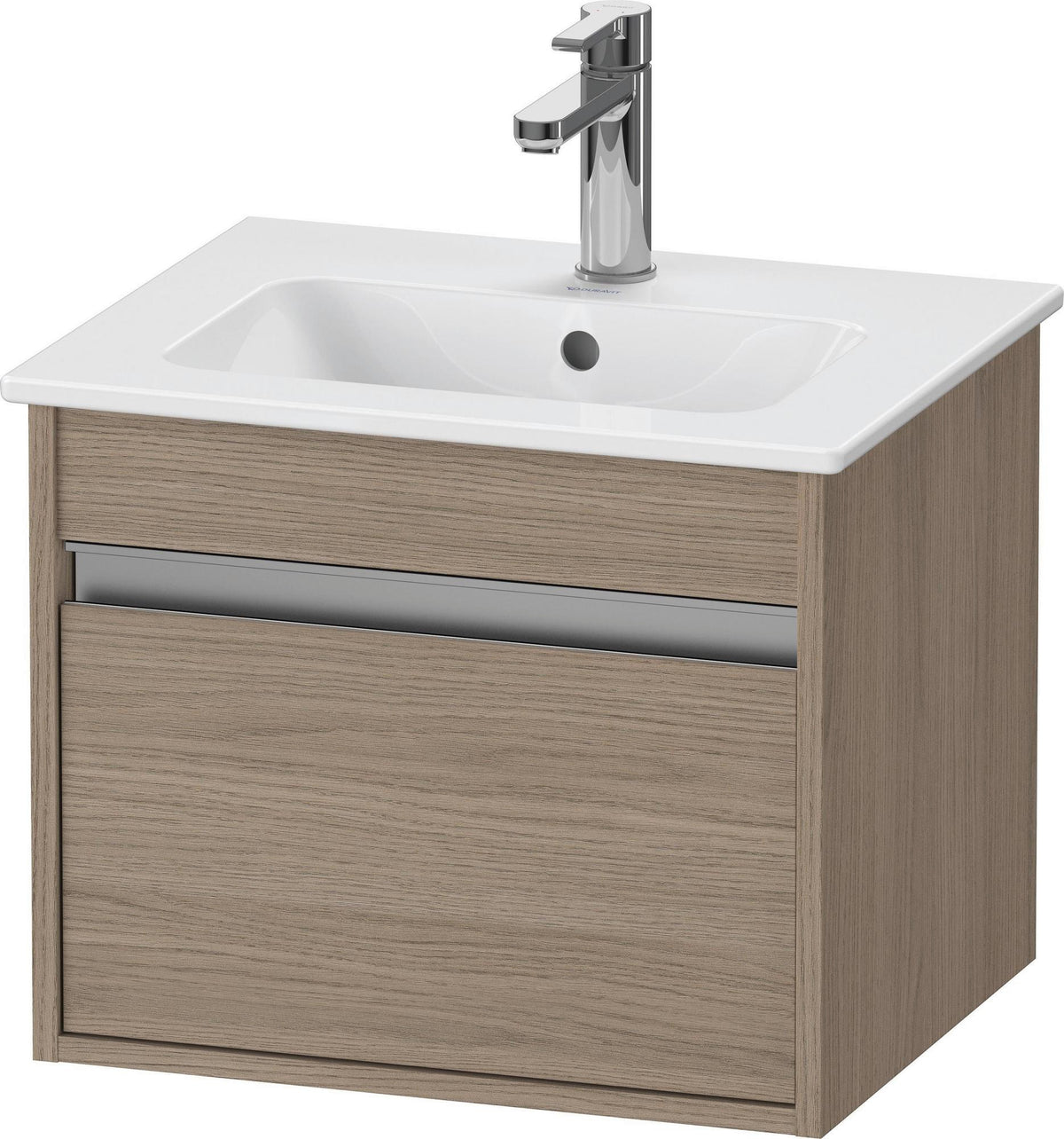 DURAVIT Ketho Waschtischunterbau 500 mm Eiche Terra mit 1 Auszug und Soft-Close