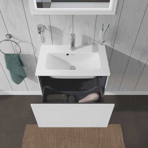 DURAVIT L-Cube Waschtischunterbau 620 mm, 1 Auszug, Weiß Matt, Wandmontage