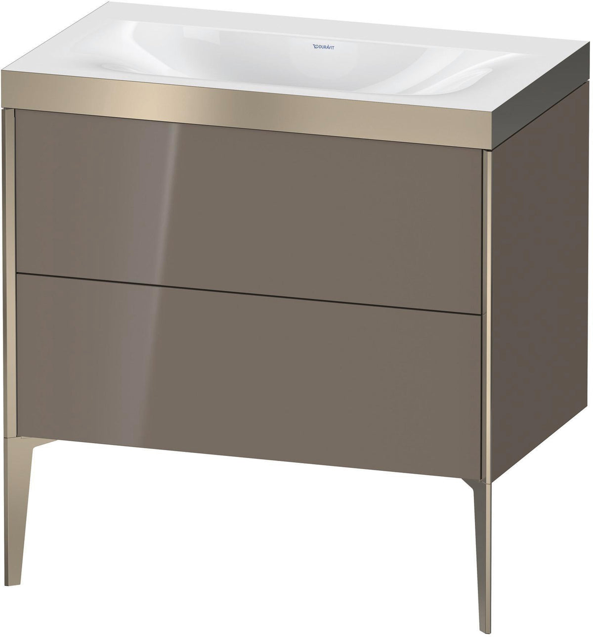 DURAVIT XViu c-bonded Waschtischset bodenstehend 800 mm mit 2 Auszügen und Push-Open