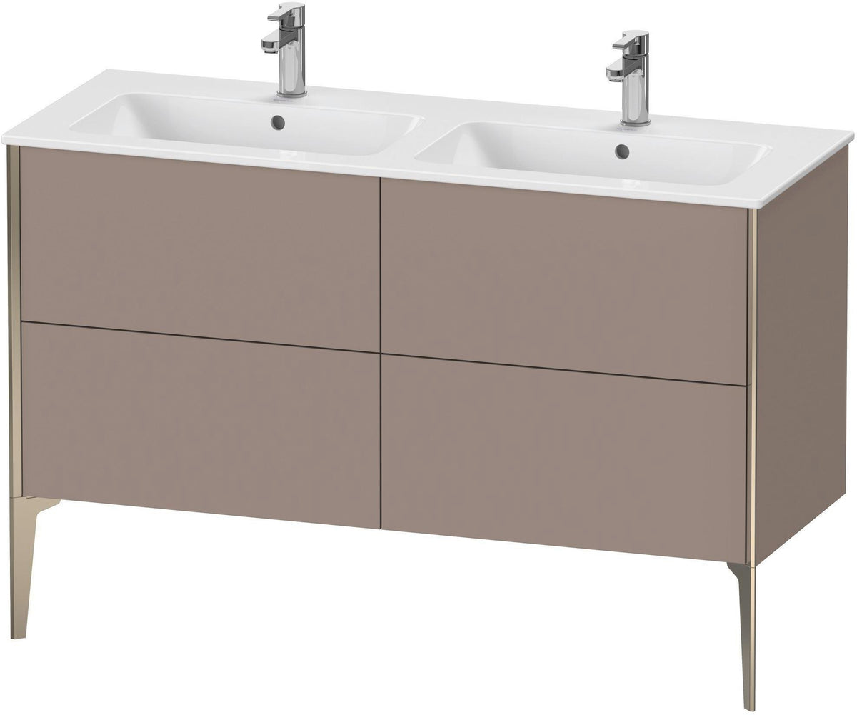 DURAVIT XViu Waschtischunterbau bodenstehend 1280 mm, 4 Auszüge, weiß matt – Tip-On