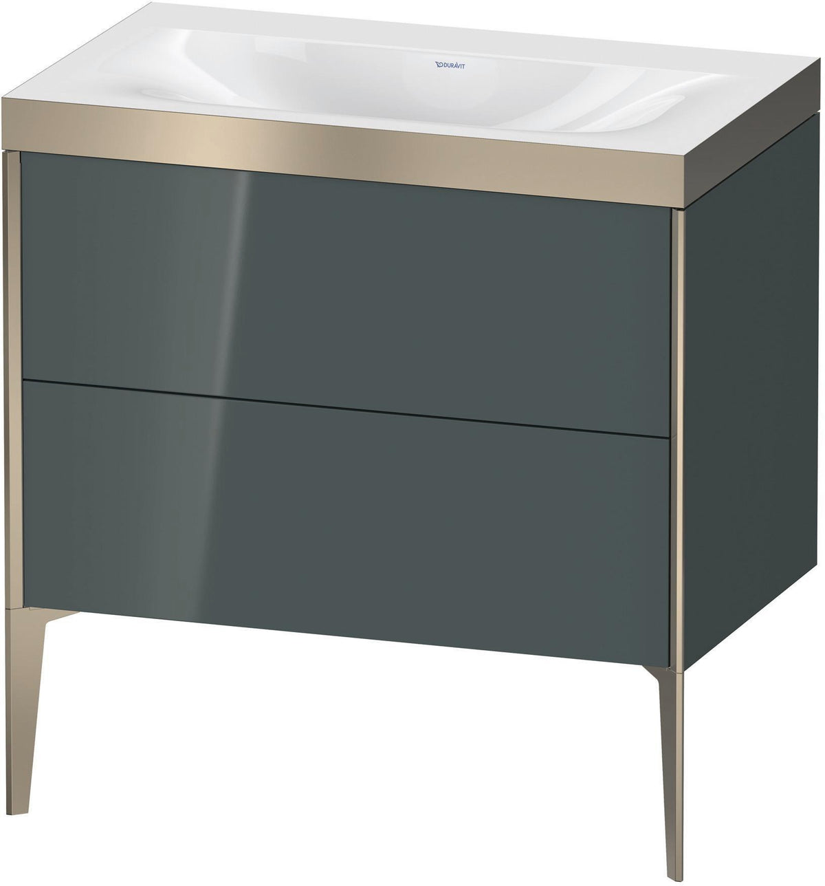 DURAVIT XViu c-bonded Waschtischset bodenstehend 800 mm mit 2 Auszügen und Push-Open
