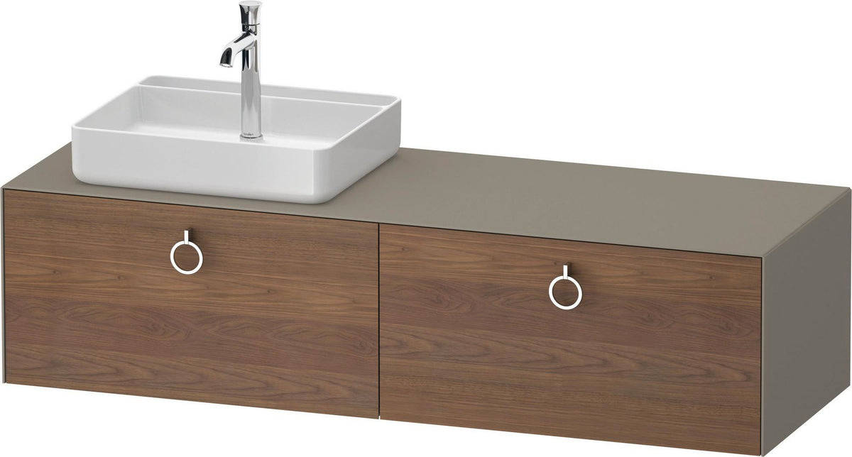 DURAVIT White Tulip Konsolenwaschtischunterbau 1600 mm wandhängend Weiß Seidenmatt 2 Auszüge