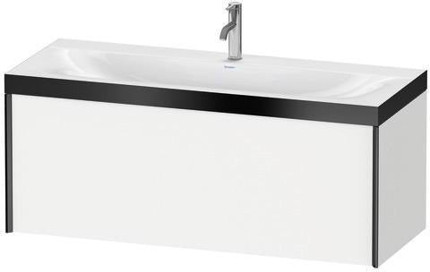 Duravit Möbelwaschtischset XVIU 1200x480mm Chaos-Marmor / Ta s-matt mit Unterbau und Auszug