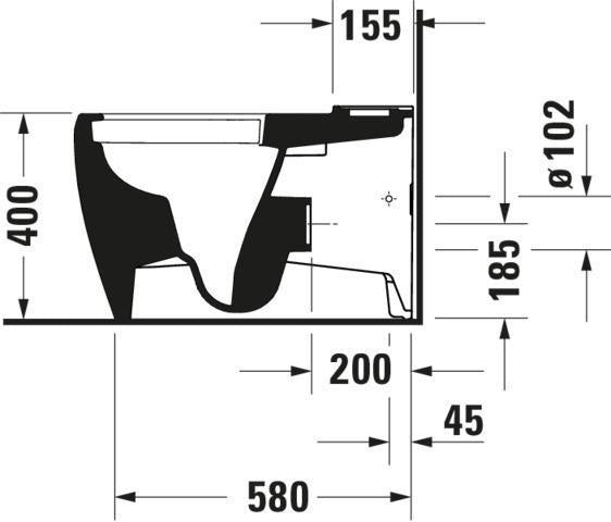 DURAVIT Stand-WC Qatego spülrandlos 660x390mm Abgang Vario Weiß
