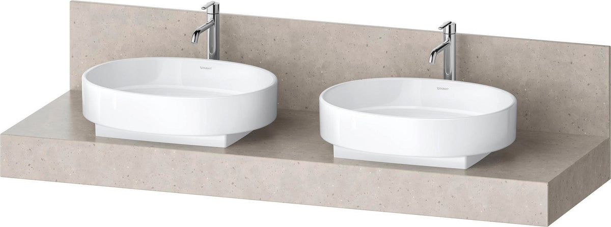 Duravit Balcoon Konsole 1600x370x550 mm mit 2 Ausschnitten, Lava Struktur, beidseitige Ablage