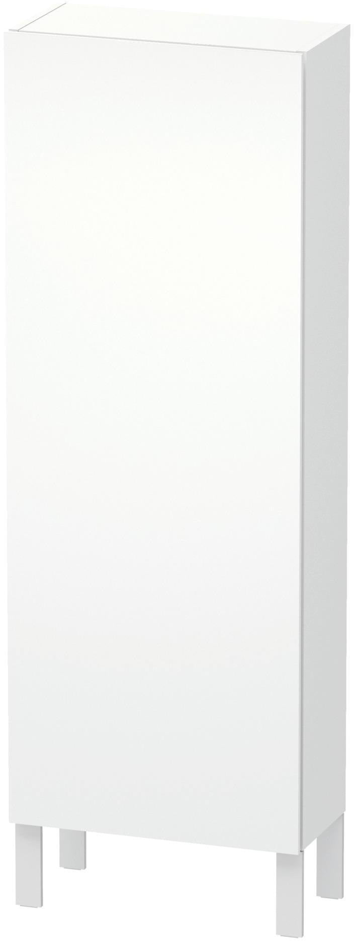 Duravit L-Cube Halbhochschrank 500 mm, 1 Tür links, betongrau matt, wandhängend, Soft-Close
