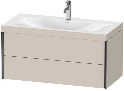 Duravit Möbelwaschtischset XViu 1000x480mm mit Unterbau, Nussbaum mitte und keramischer Ventilabdeckhaube