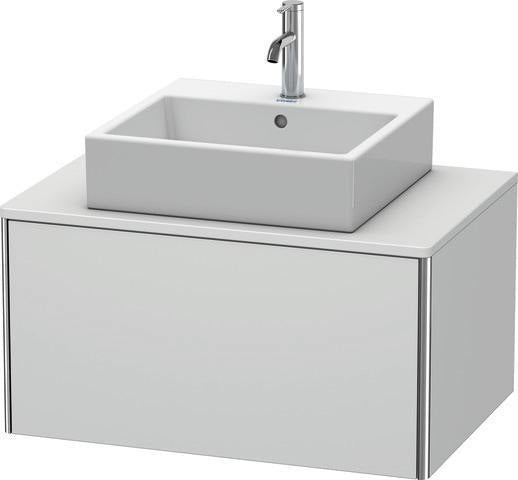 Duravit XSquare Waschtischunterbau 800 mm wandhängend, 1 Auszug, ohne Armatur, seidenmatt