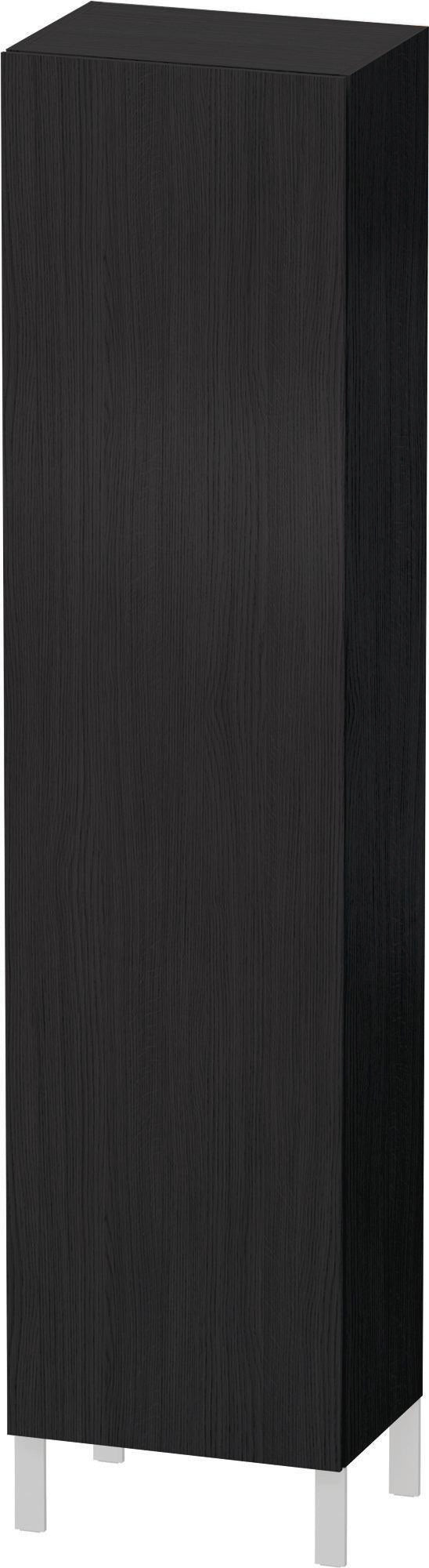 DURAVIT L-Cube Hochschrank 500 mm, 1 Tür links, Eiche Schwarz, wandhängend, Soft-Close