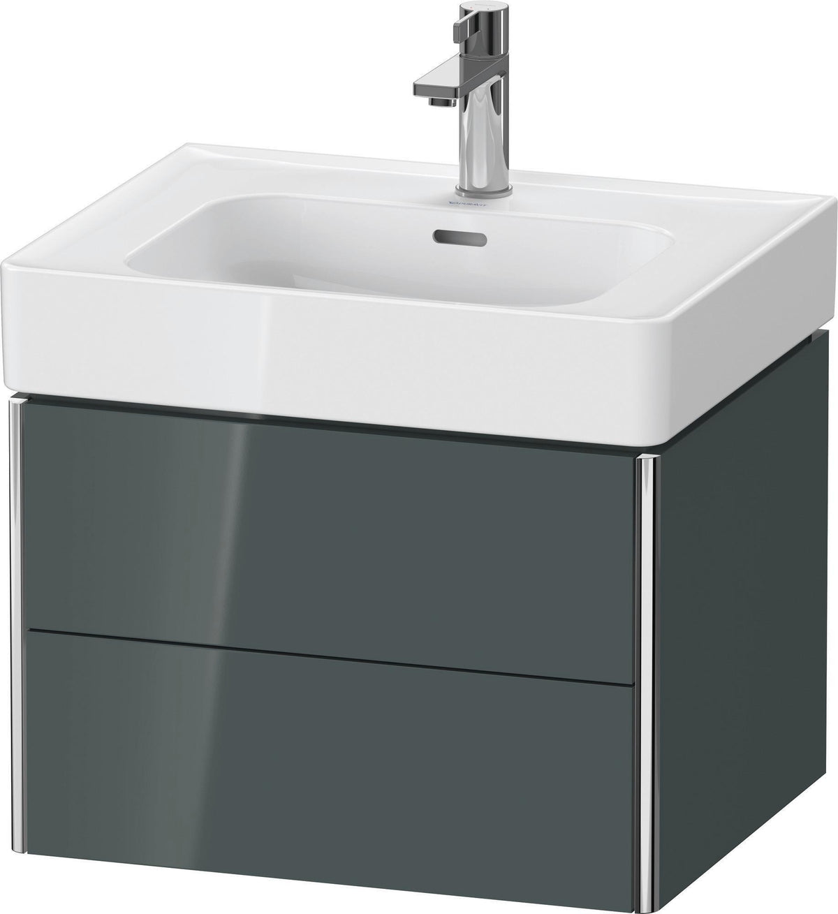 Duravit XSquare Waschtischunterbau 584 mm, 2 Schubkästen, Tip-on, Taupe