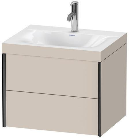 Duravit XVIU Möbelwaschtischset 600x480mm mit Viu Waschtisch und Nussbaum-Einrichtung