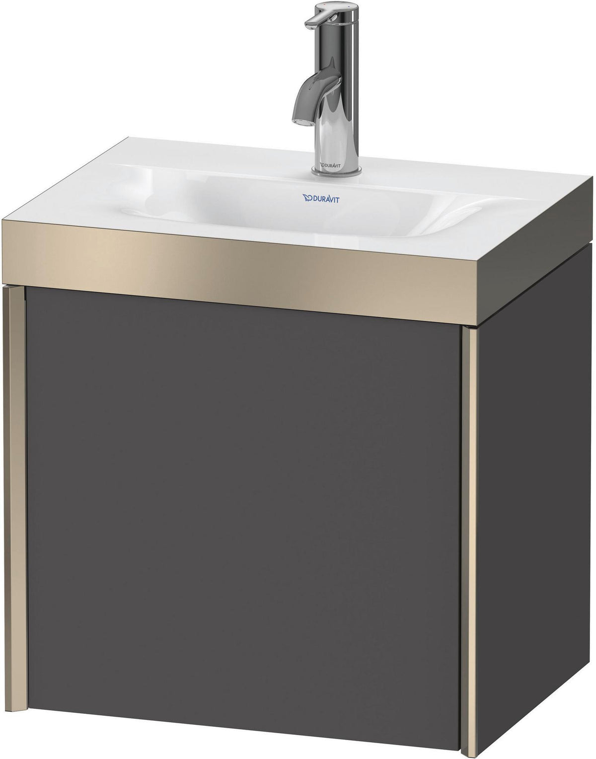 DURAVIT XViu c-bonded Waschtischunterbauset wandhängend 450 mm champagner matt graphit matt