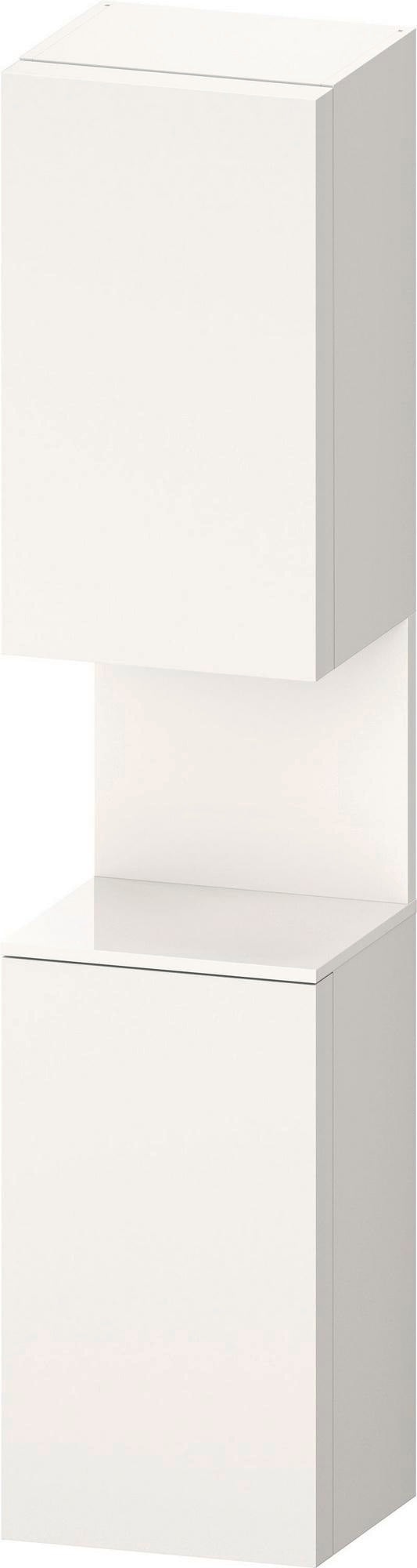 DURAVIT Qatego Hochschrank 400 mm, 2 Türen, weiß Hochglanz, Eiche Schw. Matt