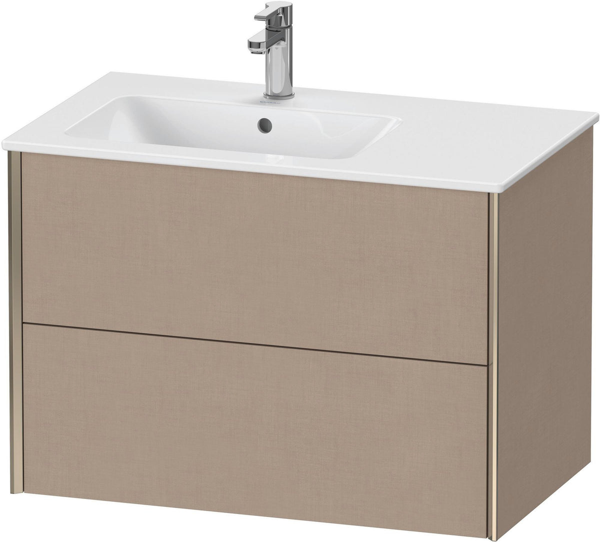 Duravit XViu Waschtischunterbau 810 mm wandhängend mit 2 Schubkästen, weiß matt, für Waschtisch links