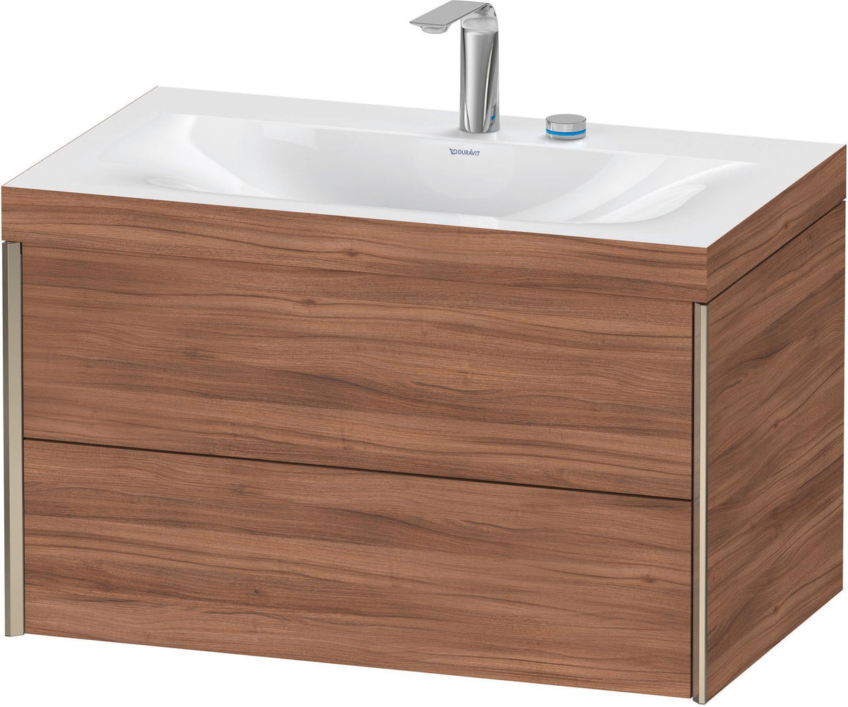 DURAVIT XViu c-bonded Waschtischset 800 mm wandhängend mit 2 Schubkästen und Tip-on-Technik