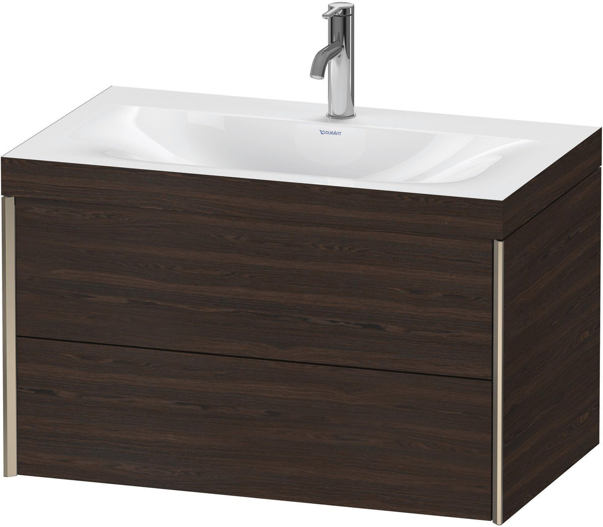 DURAVIT XViu c-bonded Waschtischset 800 mm wandhängend mit 2 Schubkästen und Tip-on-Technik