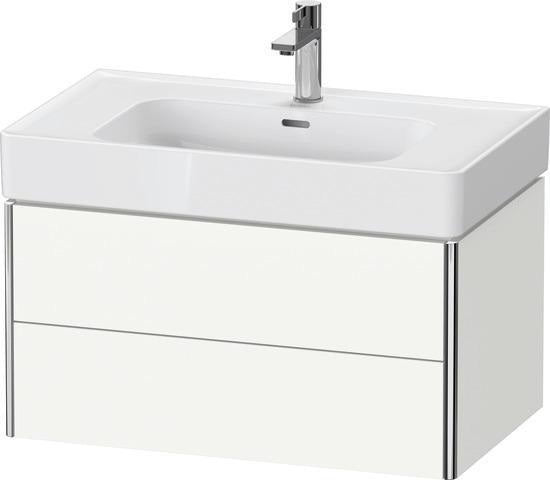 DURAVIT XSquare Waschtischunterbau 784 mm Taupe mit 2 Schubkästen und Tip-on Technik