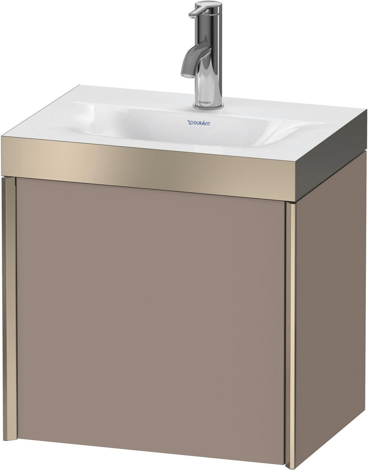 DURAVIT XViu c-bonded Waschtischunterbauset 460 mm mit 1 Tür, champagner matt/basalt matt