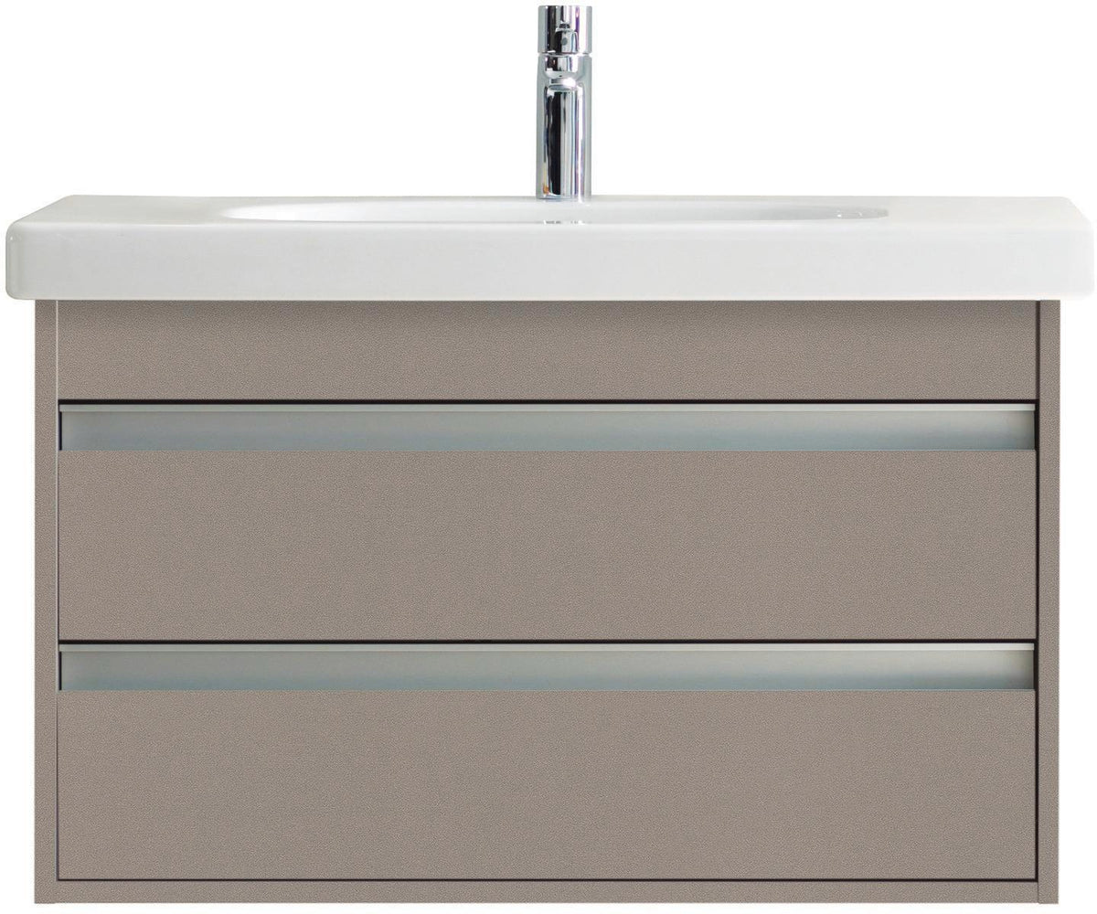 Duravit D-Code Möbelwaschtisch 850 mm mit Überlauf und Hahnlochbank – Weiß