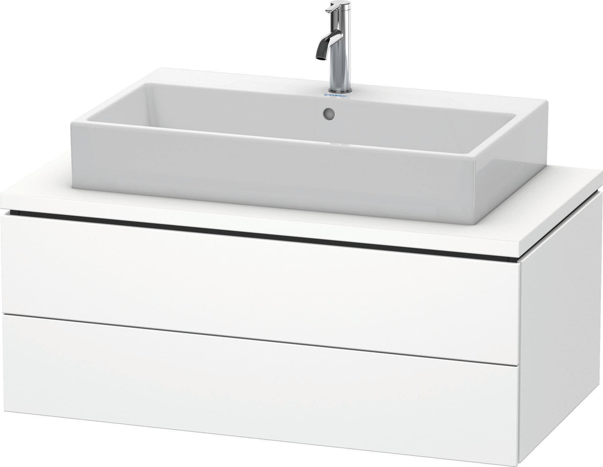Duravit L-Cube Konsolenwaschtischunterbau 1020 mm betongrau matt mit 2 Schubkästen und Tip-On-Technik