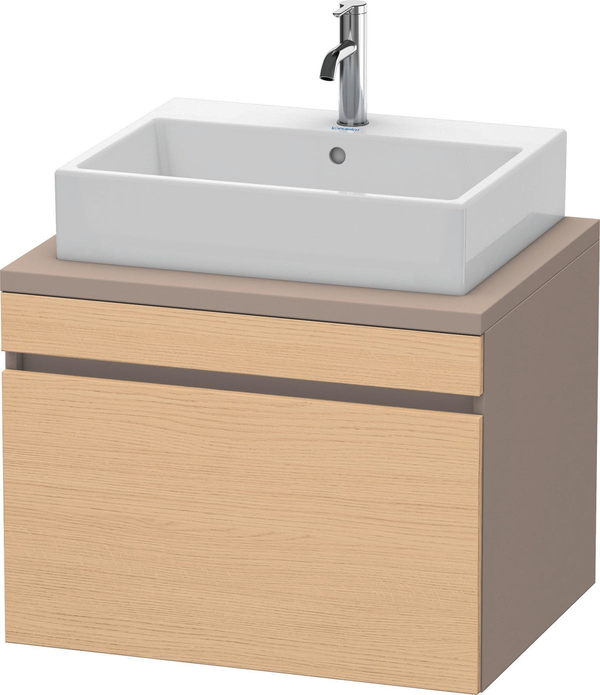 Duravit DuraStyle Konsolenwaschtischunterbau 700 mm betongrau matt mit 1 Auszug und Soft-Close