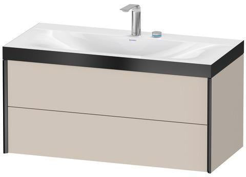Duravit Möbelwaschtischset XViu 1000x480mm mit Unterbau, Nussbaum mitte und keramischer Ventilabdeckhaube