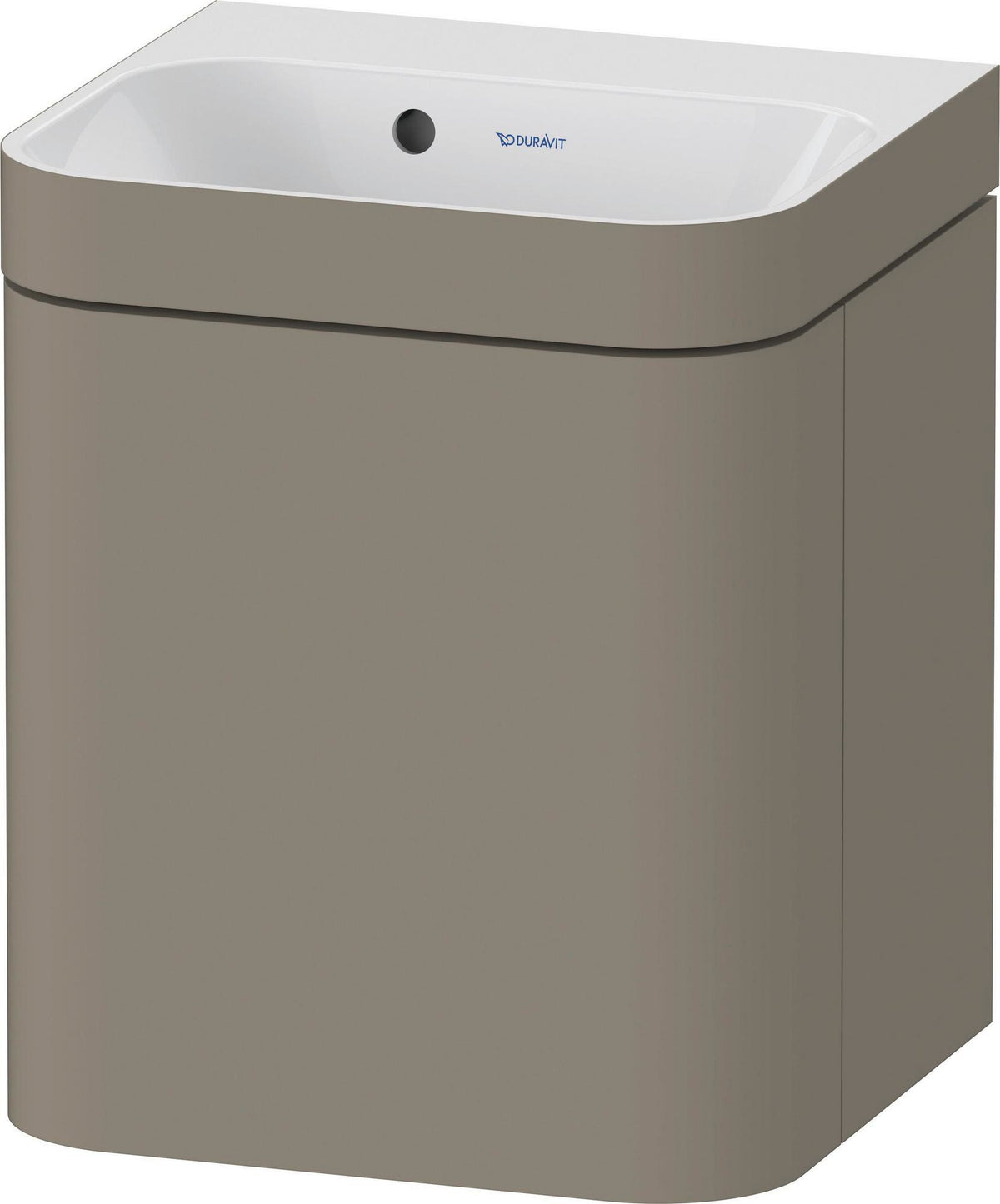 Duravit Happy D.2 c-bonded Waschtischset 400x360x480 mm mit MWT, 1 Tür rechts, Taupe