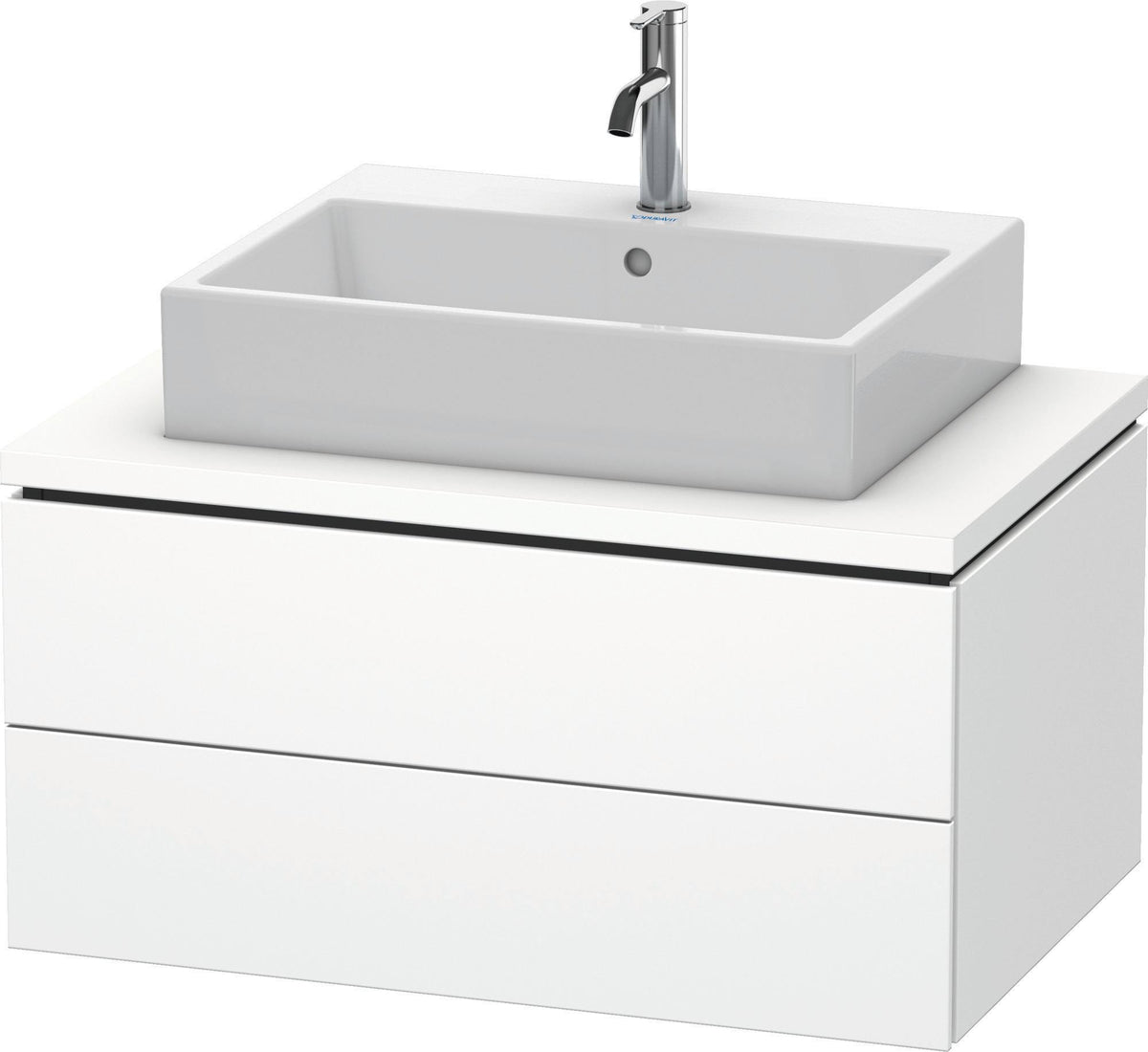 DURAVIT L-Cube Konsolenwaschtischunterbau 820 mm betongrau matt mit 2 Schubkästen