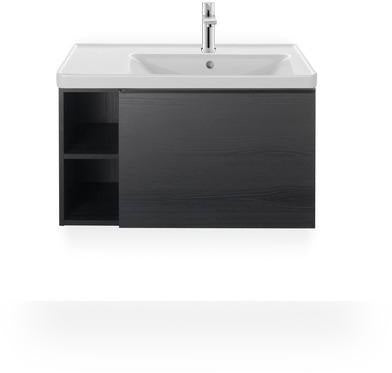 Duravit D-Neo Waschtisch 800 mm weiß mit WonderGliss, Becken rechts, Wandmontage