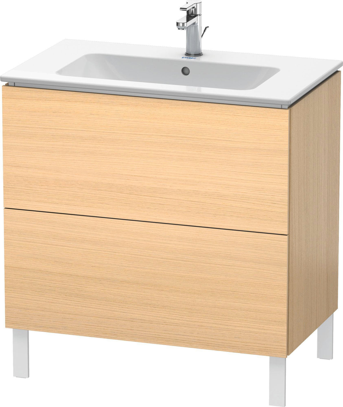 Duravit L-Cube Waschtischunterbau 820 mm taupe matt, 2 Auszüge, bodenstehend