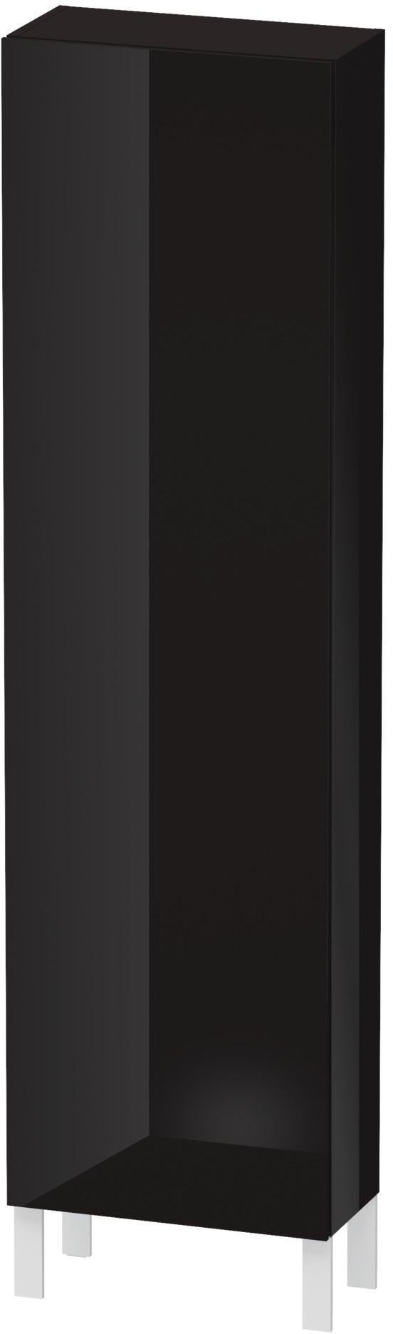 Duravit Hochschrank L-Cube 243x500x1760mm, 1 Tür rechts, schwarz hochglanz