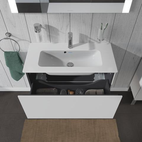 Duravit L-Cube Waschtischunterbau 820 mm Weiß Matt mit 1 Auszug und Tip-On-Technik