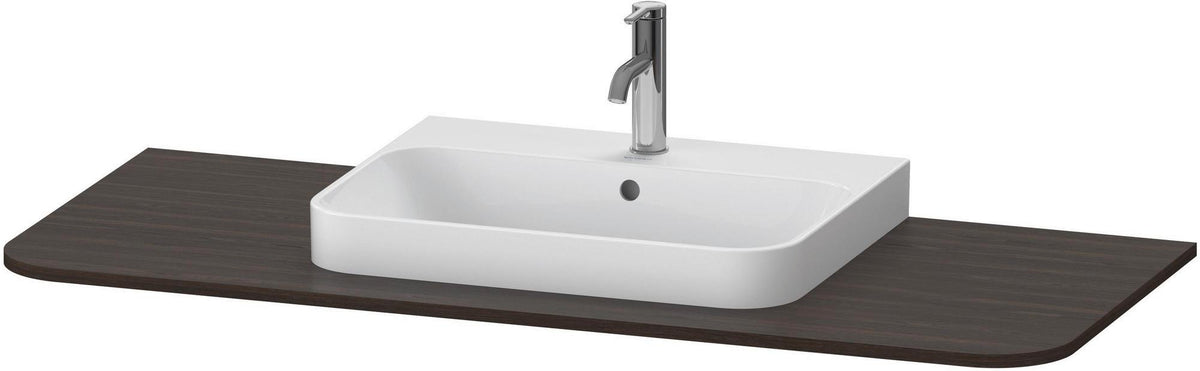 Duravit Konsole Happy D.2 1300 mm taupe supermatt – Beckenposition links